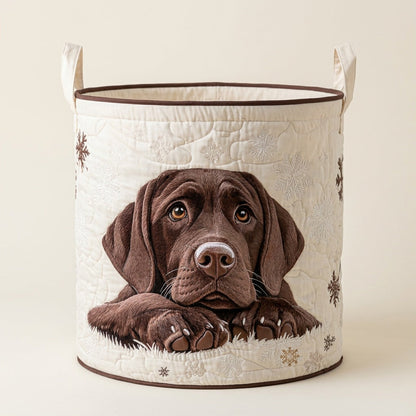 Quilted Laundry Basket - Cuddle Puppy, studio photo