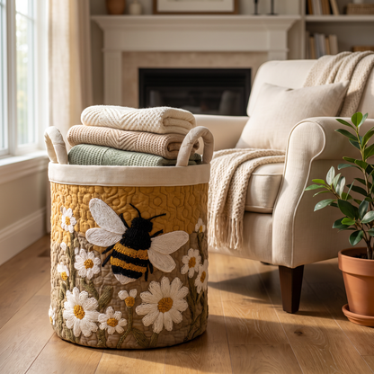 Quilted Laundry Basket - Daisy & Bee