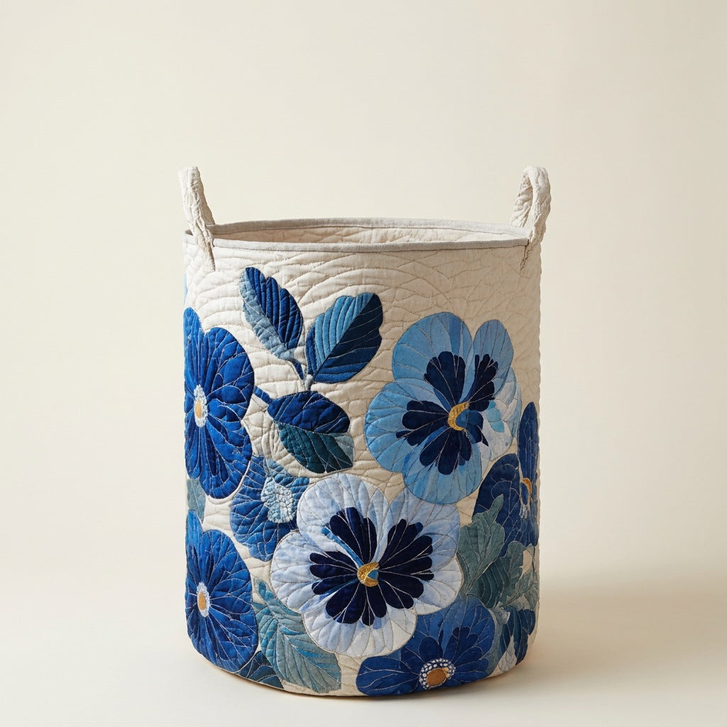 Quilted Laundry Basket - Dandy Dream, studio photo