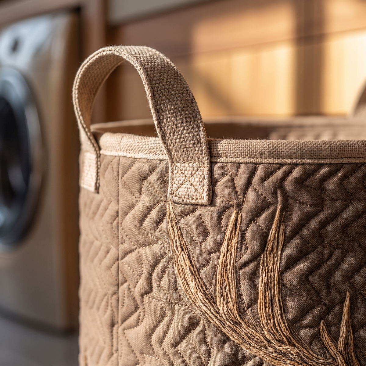 Quilted Laundry Basket - Deer
