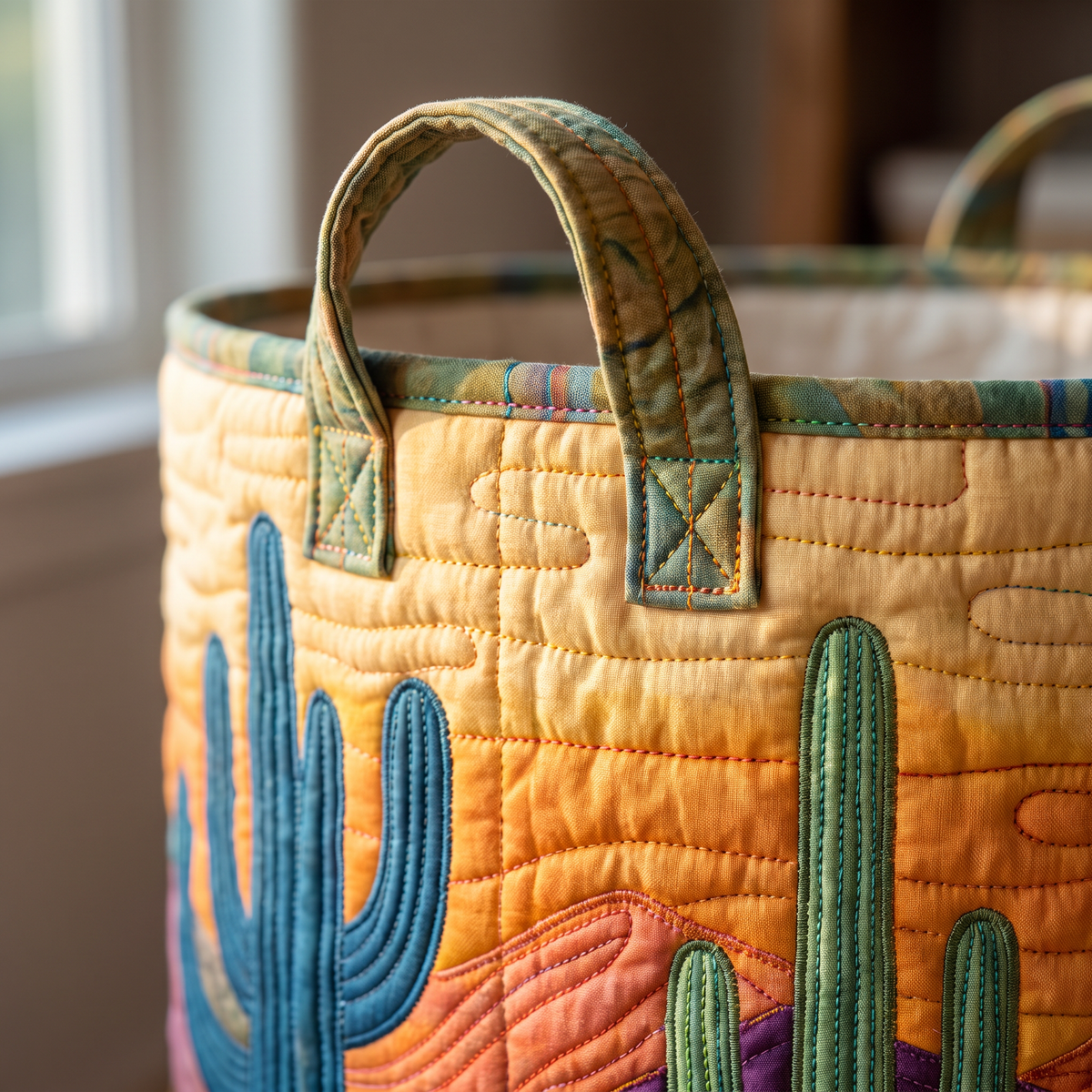 Quilted Laundry Basket - Desert Spirit