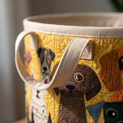 Quilted Laundry Basket - Dog Magic