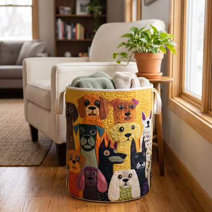 Quilted Laundry Basket - Dog Magic