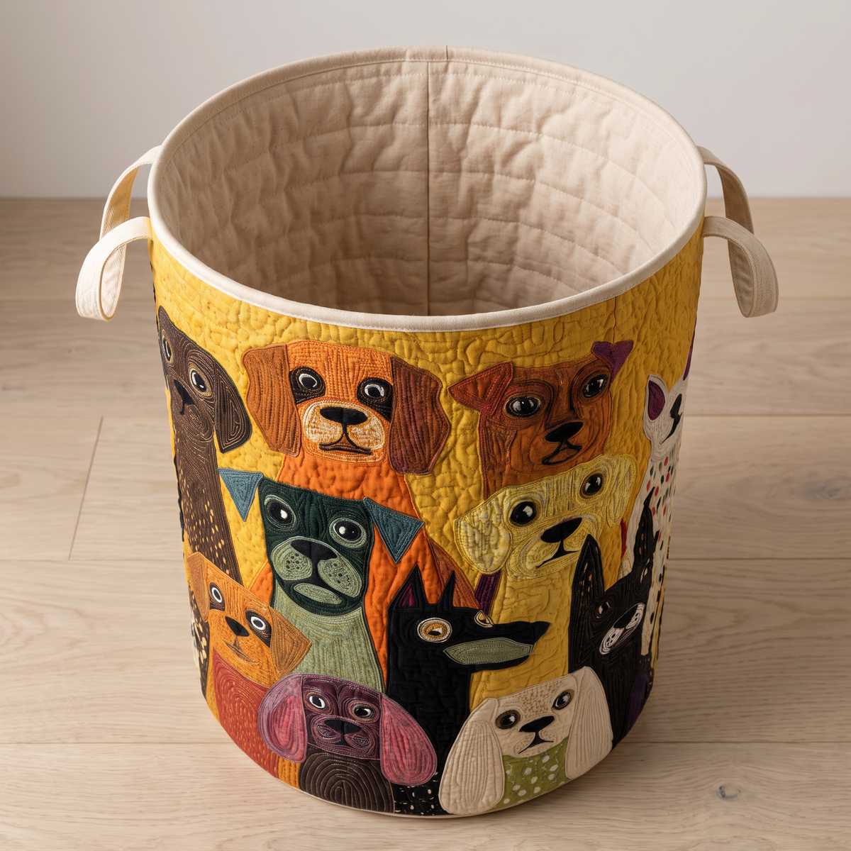 Quilted Laundry Basket - Dog Magic