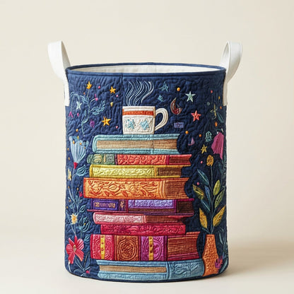 Quilted Laundry Basket - Dreamy Pages, studio photo