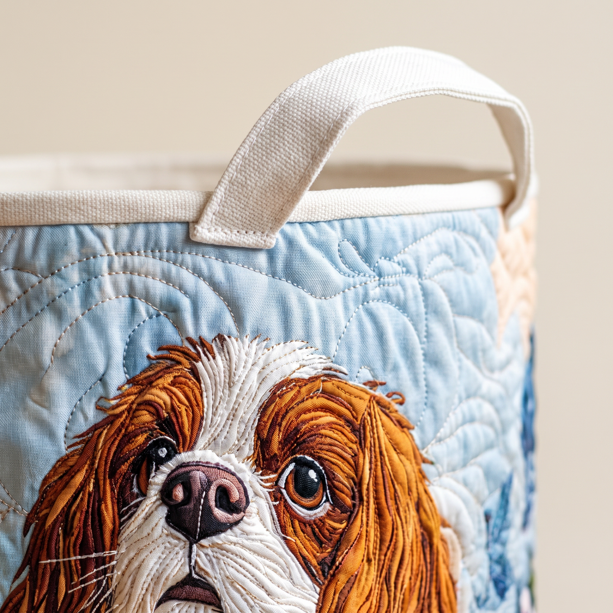 Quilted Laundry Basket - Floral
