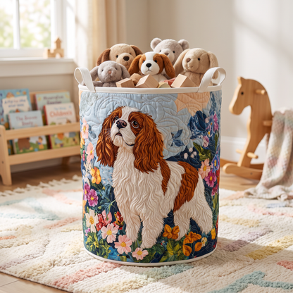 Quilted Laundry Basket - Floral