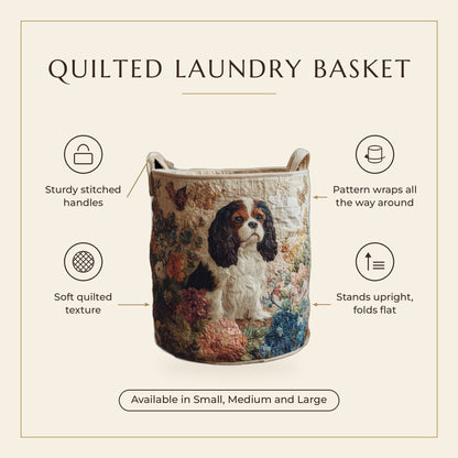 Quilted Laundry Basket - Floral Rider features infographic