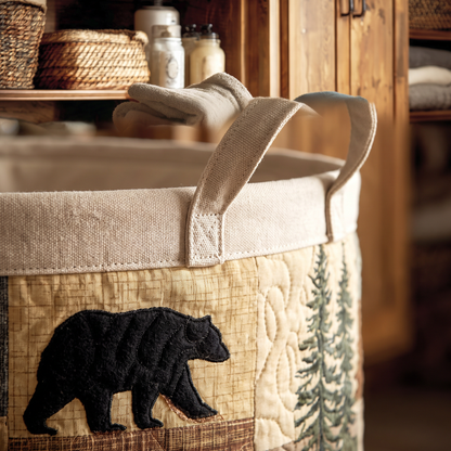 Quilted Laundry Basket - Forest Corner