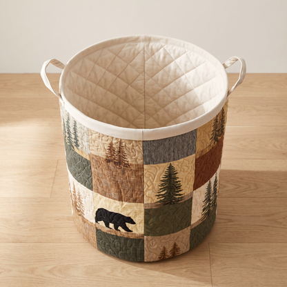 Quilted Laundry Basket - Forest Corner
