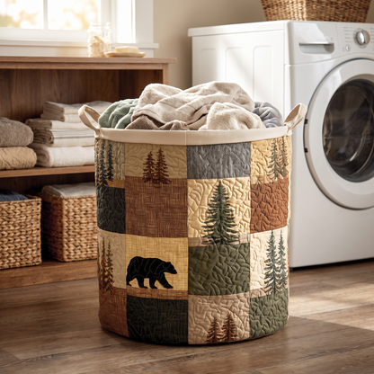 Quilted Laundry Basket - Forest Corner