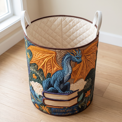Quilted Laundry Basket - Forest Dragon