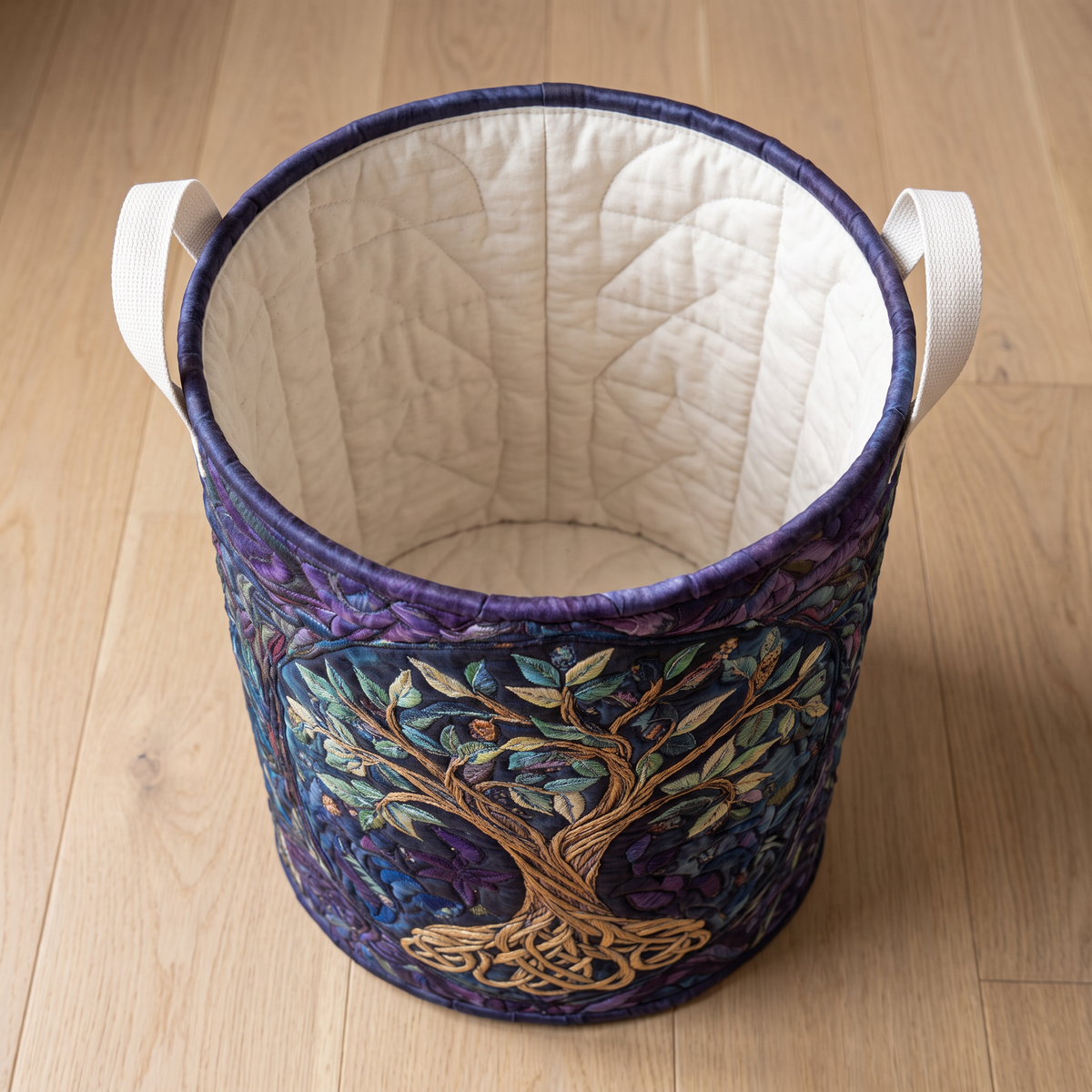 Quilted Laundry Basket - Forest Spirit