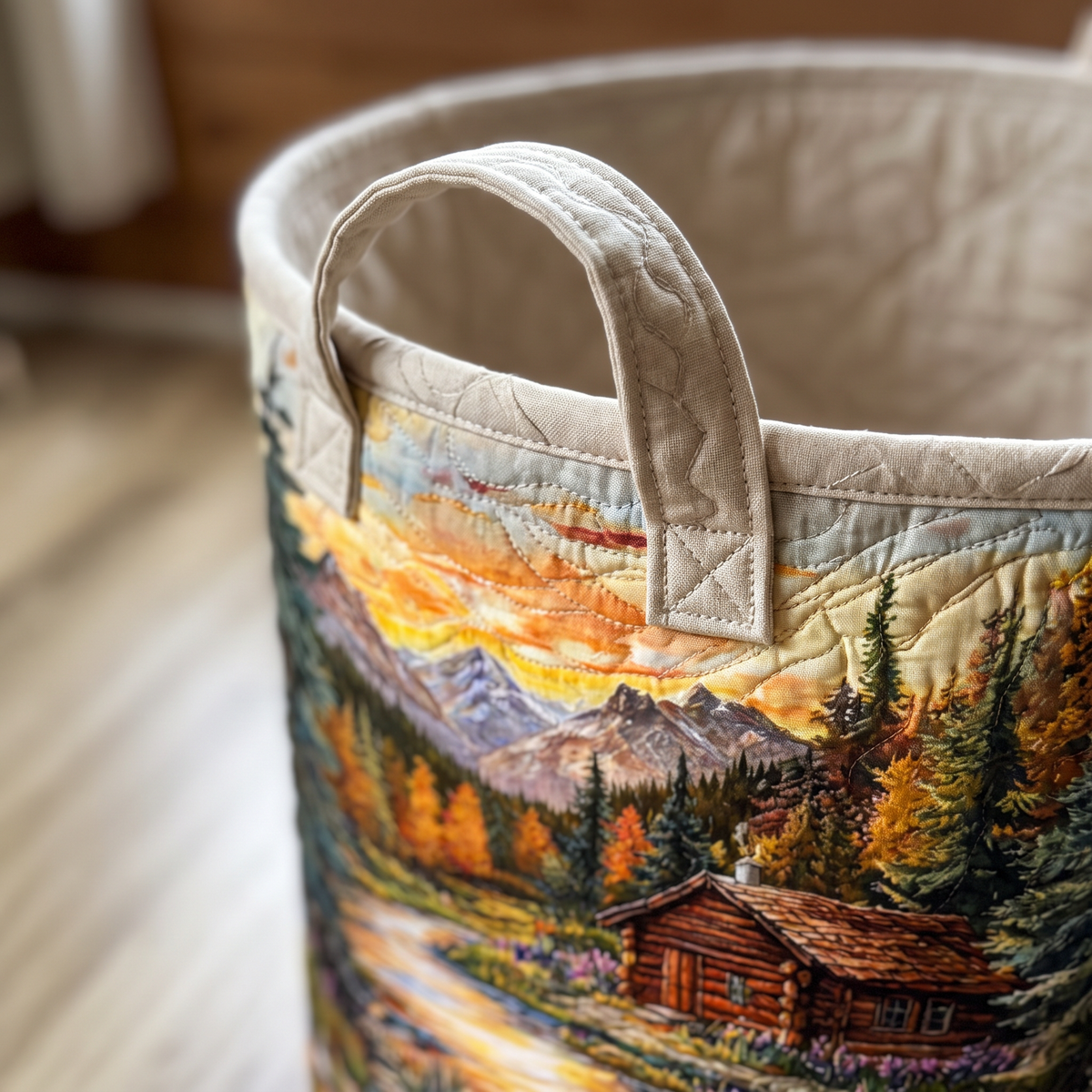 Quilted Laundry Basket - Forest Stroll