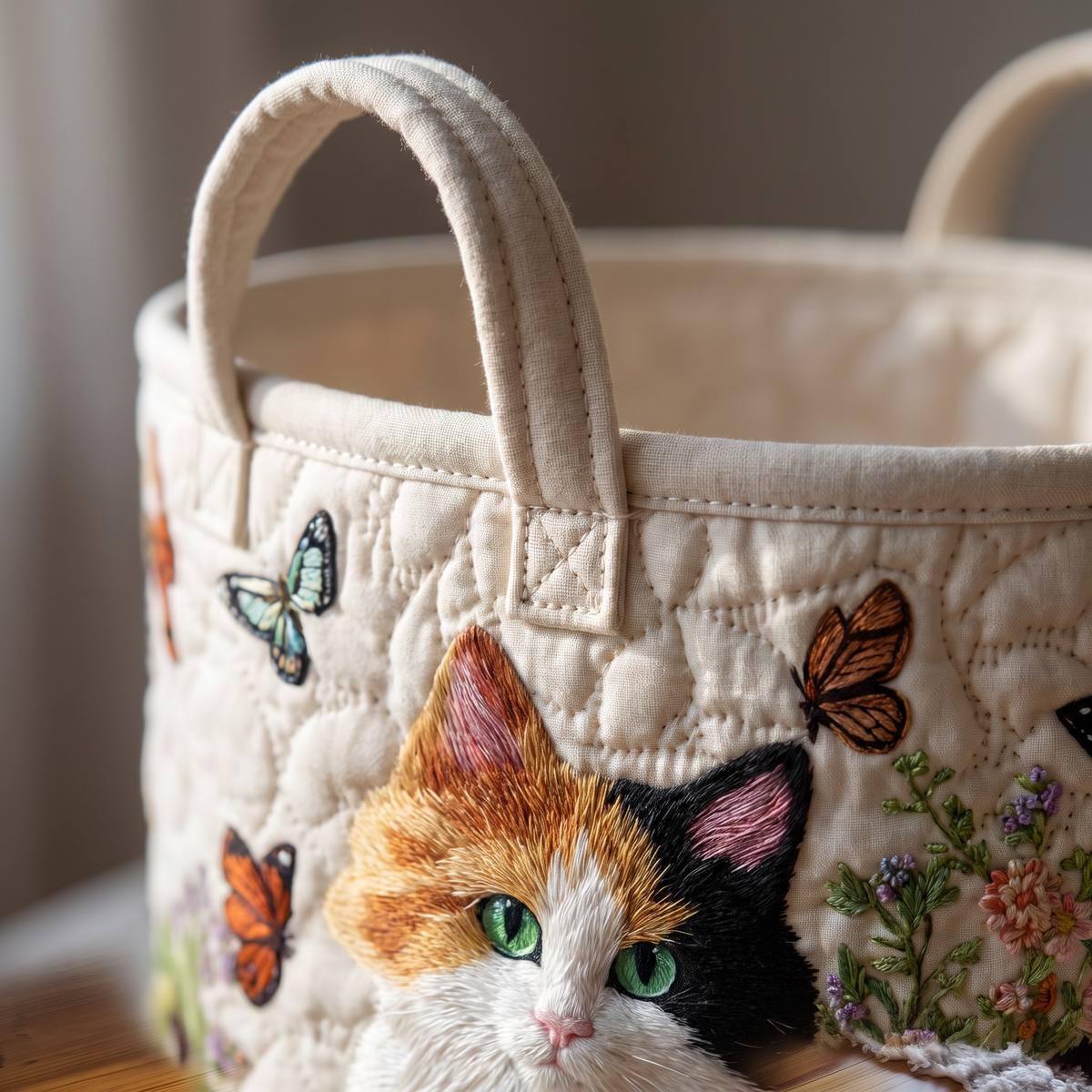 Quilted Laundry Basket - Garden Muse