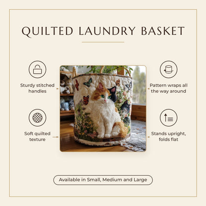 Quilted Laundry Basket - Garden Muse features infographic