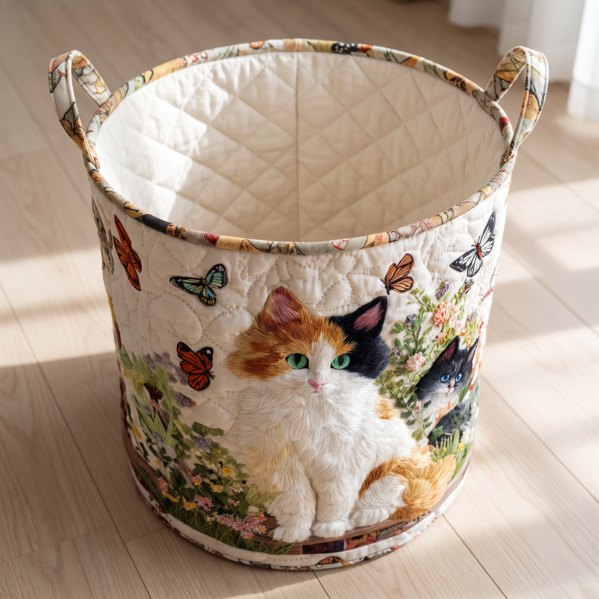 Quilted Laundry Basket - Garden Muse
