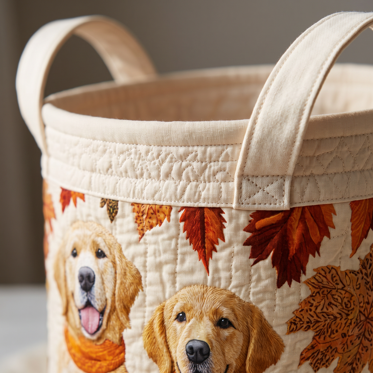 Quilted Laundry Basket - Golden Days