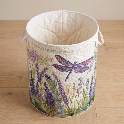 Quilted Laundry Basket - Golden Dragonfly