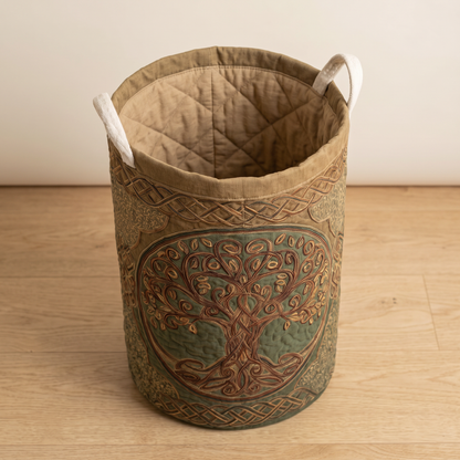 Quilted Laundry Basket - Golden Roots