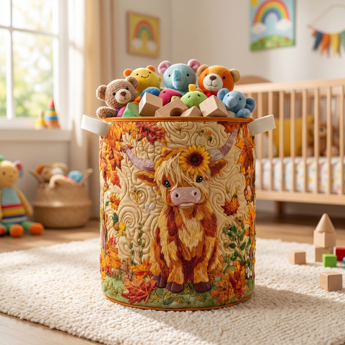 Quilted Laundry Basket - Highland Meadow