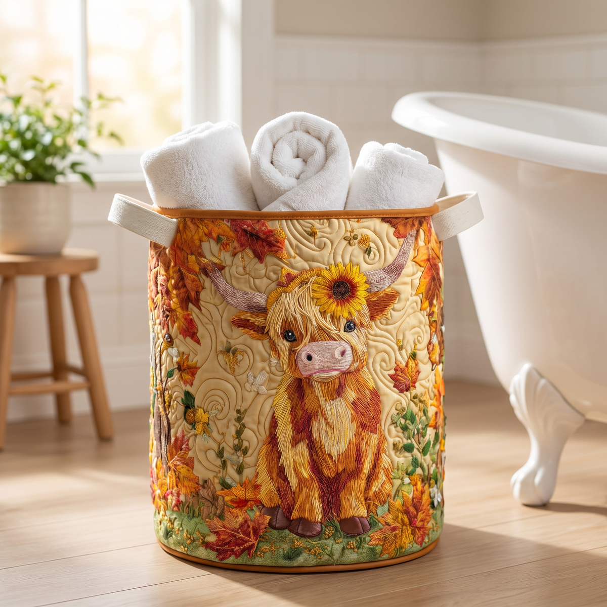 Quilted Laundry Basket - Highland Meadow