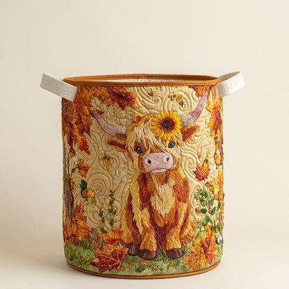 Quilted Laundry Basket - Highland Meadow, studio photo