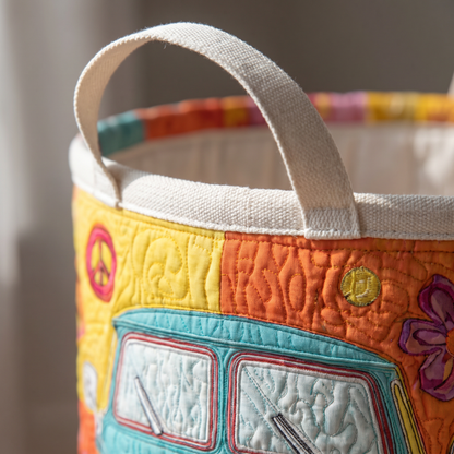 Quilted Laundry Basket - Hippie Style