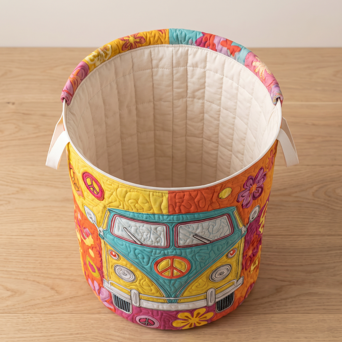 Quilted Laundry Basket - Hippie Style