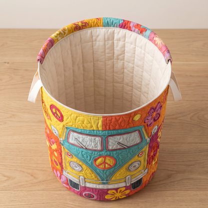 Quilted Laundry Basket - Hippie Style
