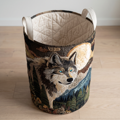 Quilted Laundry Basket - Howling at the Moon