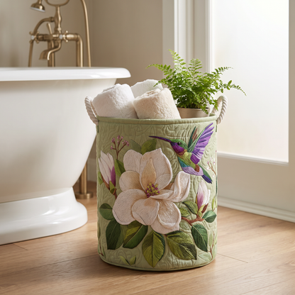 Quilted Laundry Basket - Hummingbird