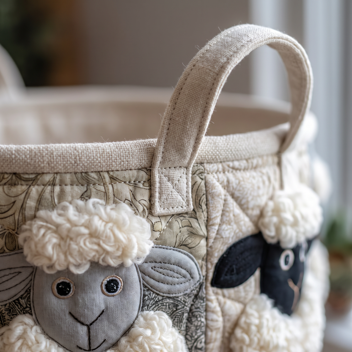 Quilted Laundry Basket - Joyful Peaks
