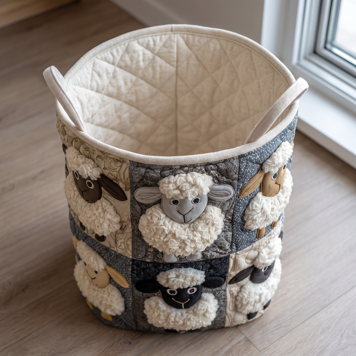 Quilted Laundry Basket - Joyful Peaks