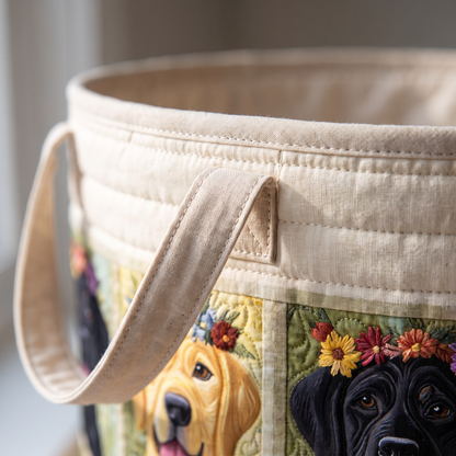 Quilted Laundry Basket - Labrador