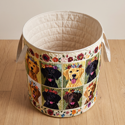 Quilted Laundry Basket - Labrador
