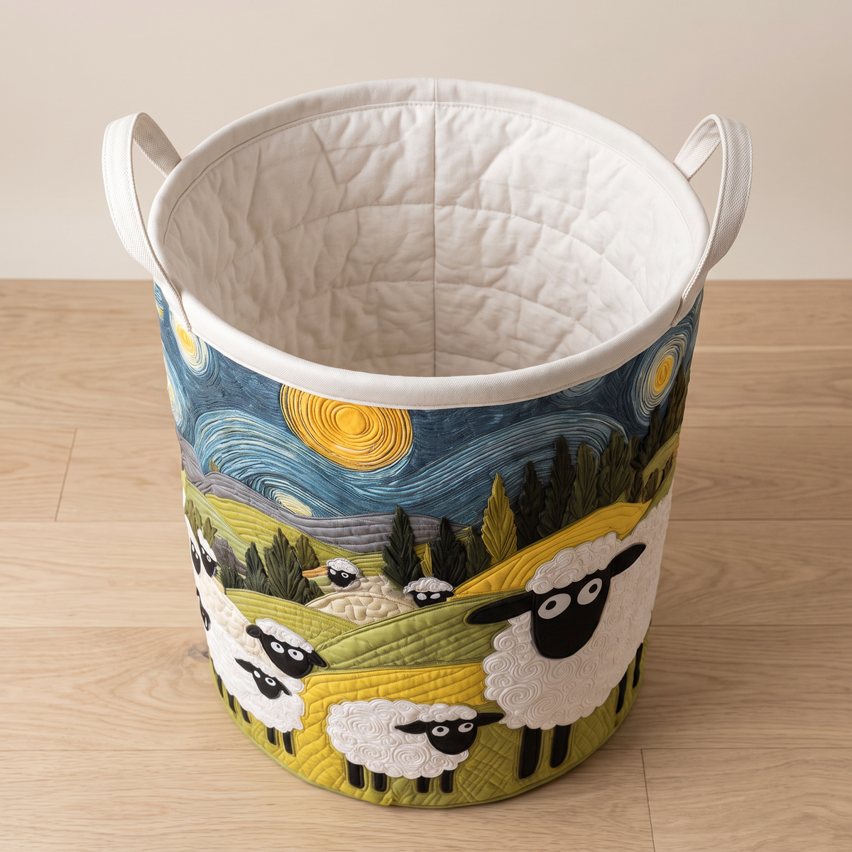 Quilted Laundry Basket - Lamb Meadow