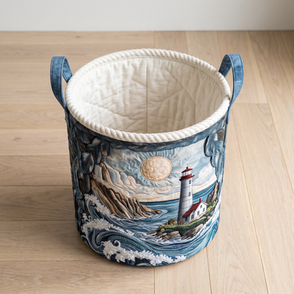 Quilted Laundry Basket - Lighthouse Bay