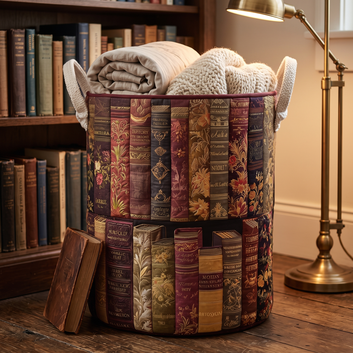Quilted Laundry Basket - Literary Spirit