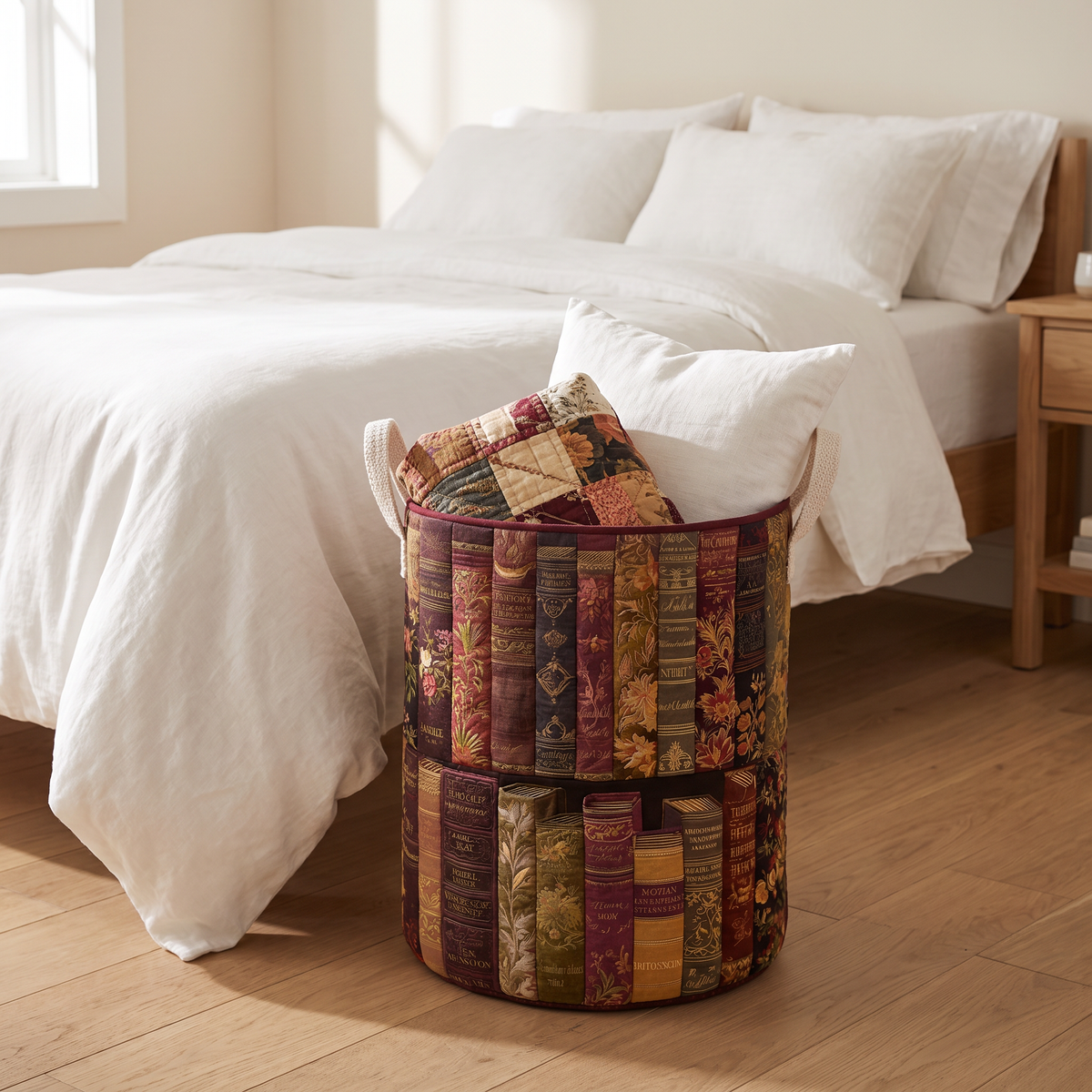 Quilted Laundry Basket - Literary Spirit