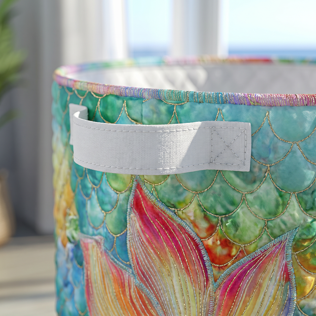 Quilted Laundry Basket - Marine Sparkle