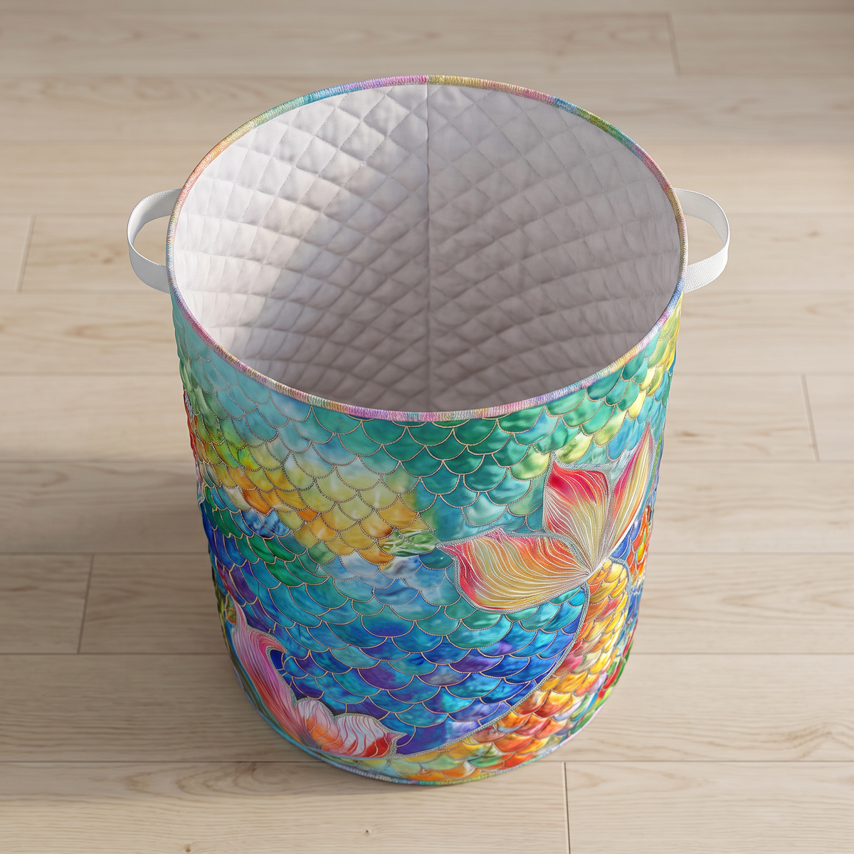 Quilted Laundry Basket - Marine Sparkle