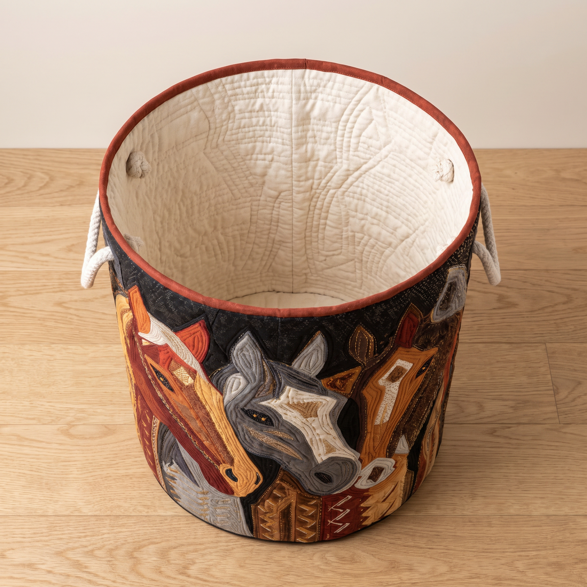 Quilted Laundry Basket - Mountain Hike