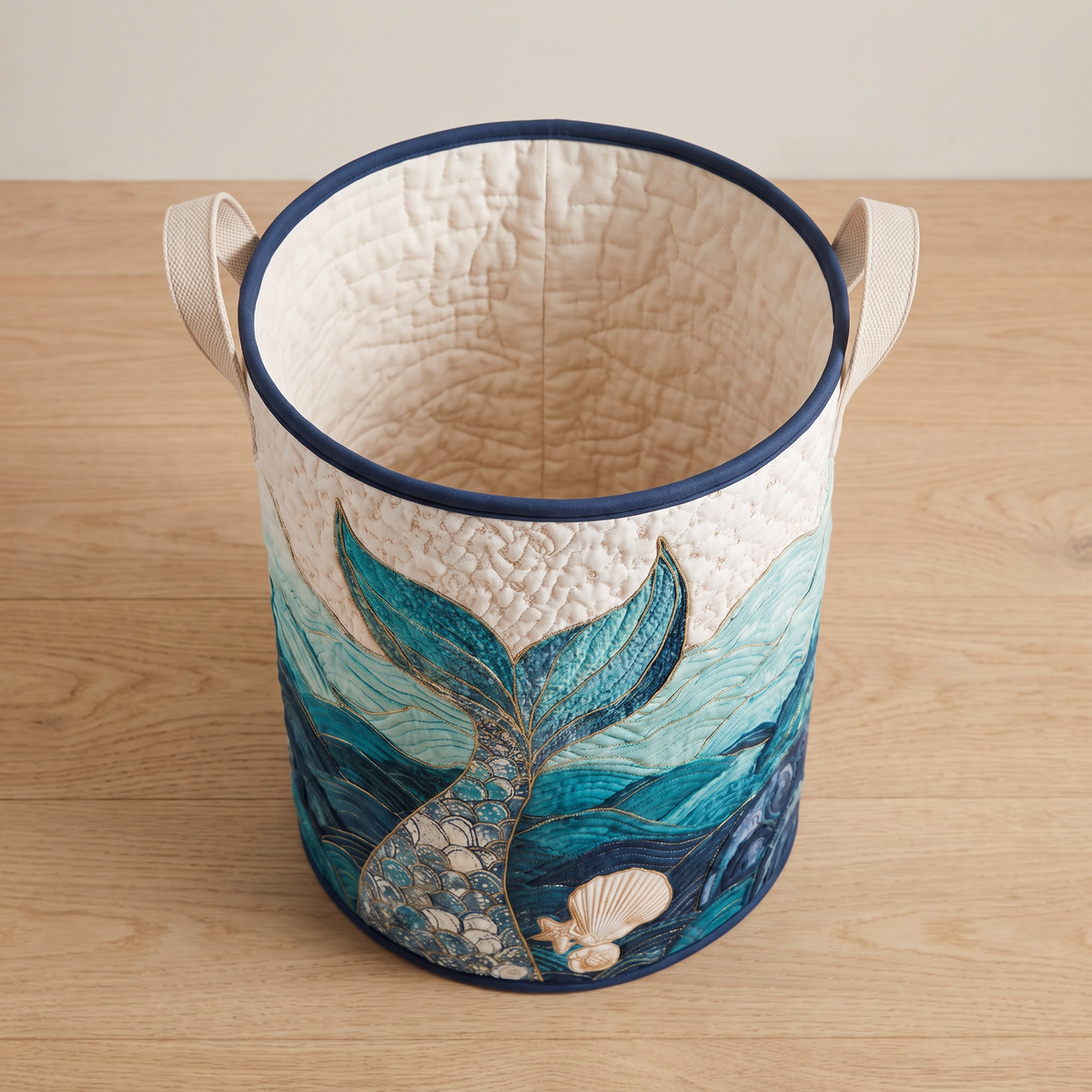 Quilted Laundry Basket - Mystic Stream