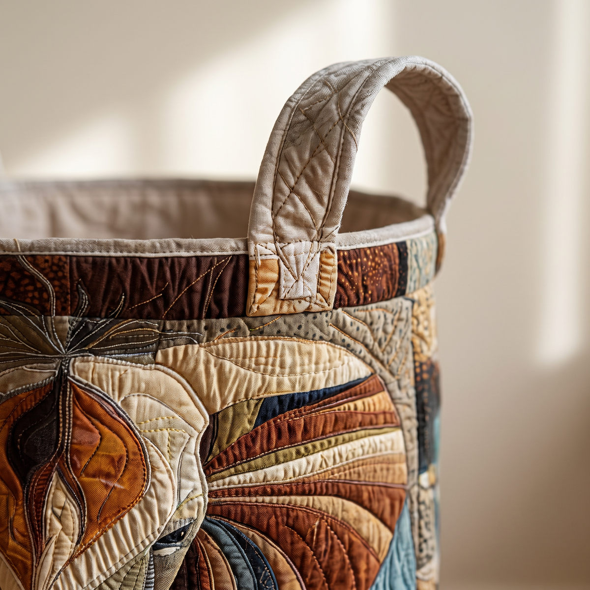 Quilted Laundry Basket - Mystical Elephant
