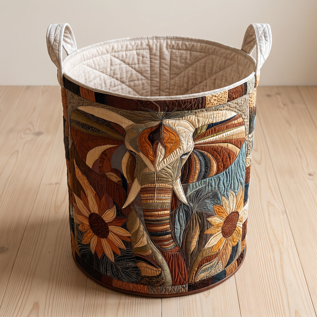 Quilted Laundry Basket - Mystical Elephant
