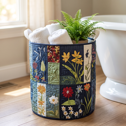 Quilted Laundry Basket - Natural Happiness