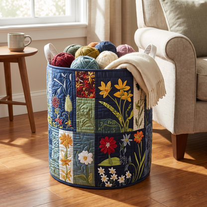 Quilted Laundry Basket - Natural Happiness