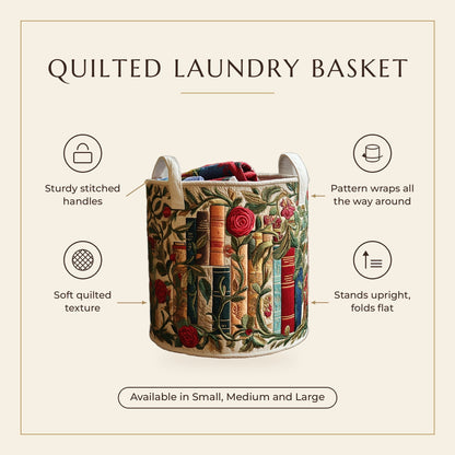 Quilted Laundry Basket - Natural features infographic