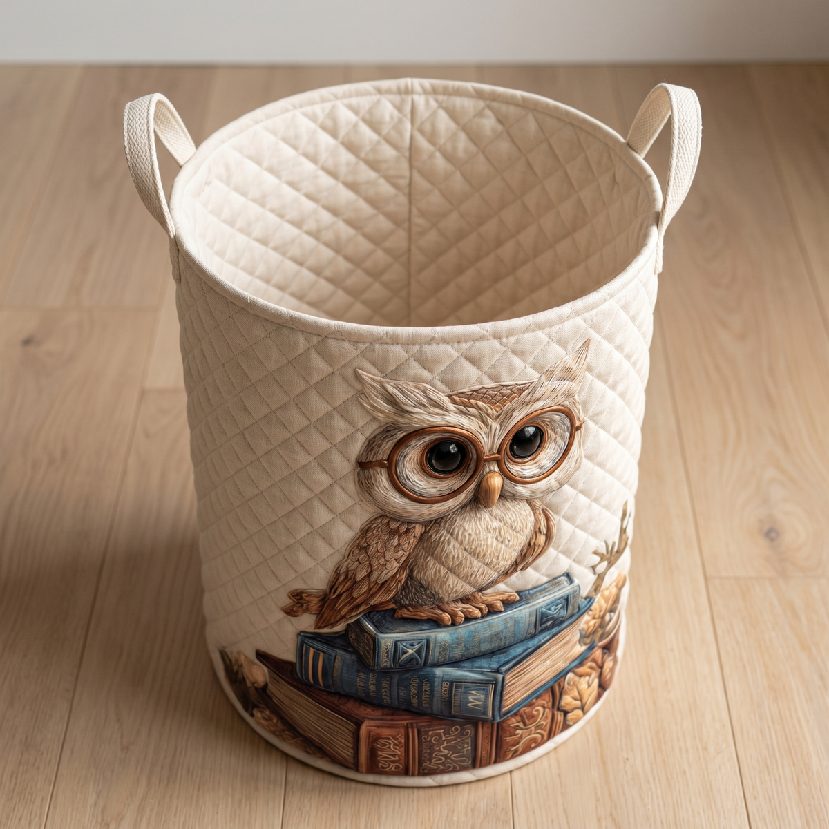 Quilted Laundry Basket - Owl